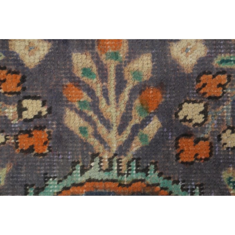 Hand Knotted Oriental 100% Wool Carpet Traditional Floral Purples Tabriz Area Rug - 4' 10'' X 3' 0''