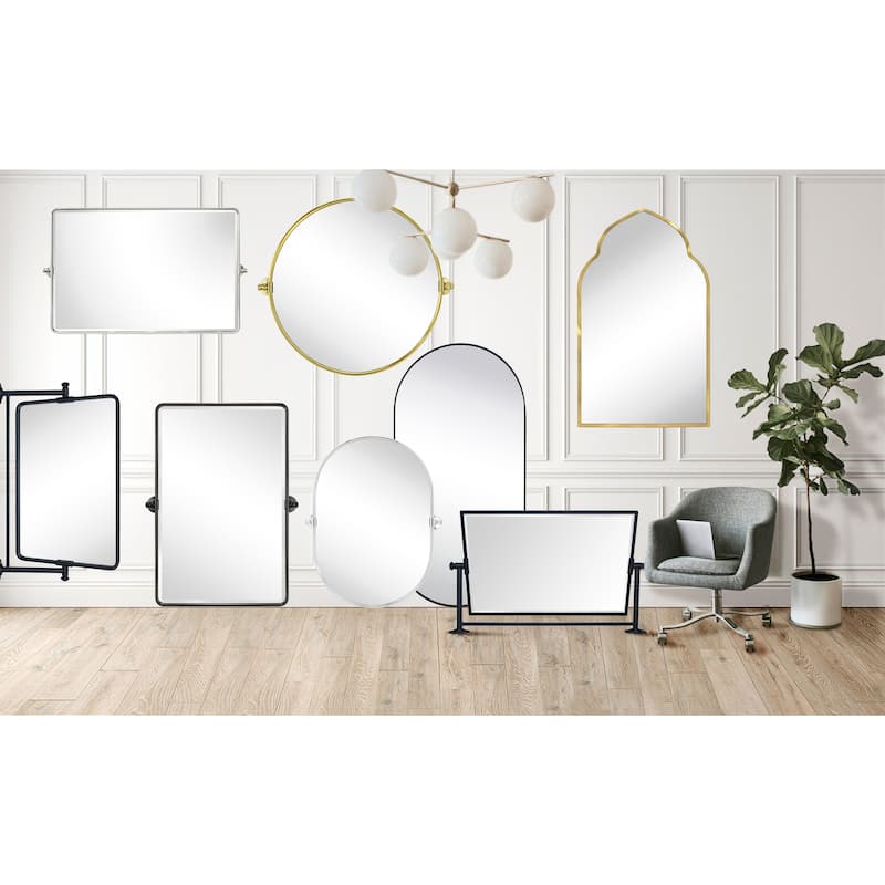 TEHOME Correon Pivot-N-View Rectangle Mirror for Window Bathroom Vanity - 14'' x 22''