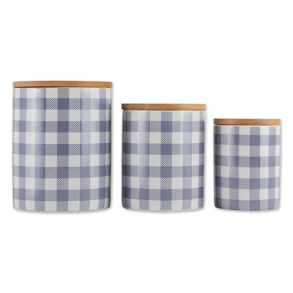 DII Buffalo Check Ceramic Canister (Set of 3)
