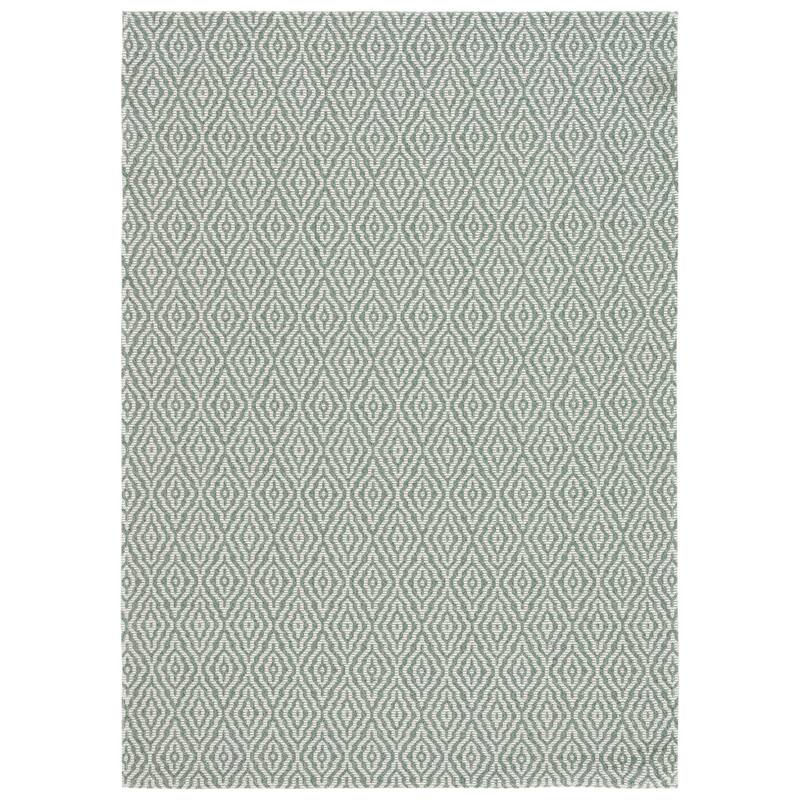 Martha Stewart by SAFAVIEH Oddny Trellis Cotton Rug - 5' x 7' - Green/Ivory