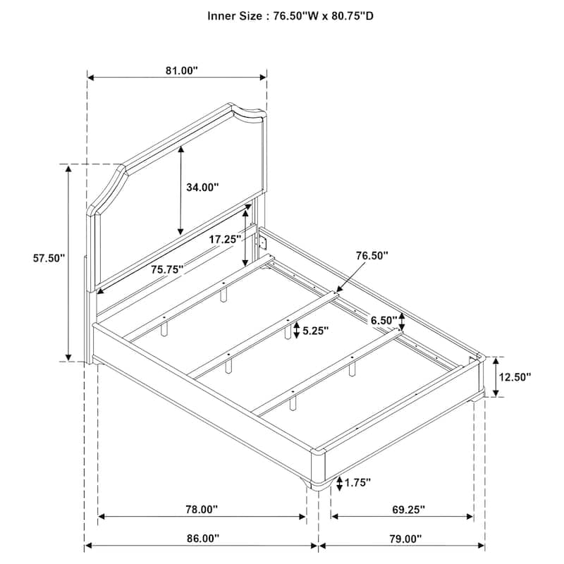 Garland 58-inch Panel Bed Cream Brown Cherry