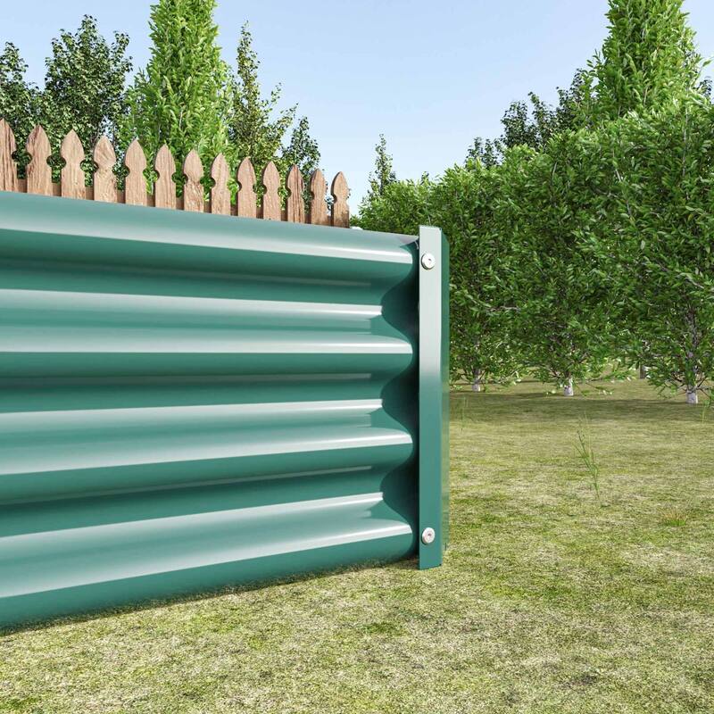Large Galvanized Metal Raised Garden Bed Open Bottom Rust-Resistant