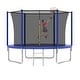 preview thumbnail 11 of 22, 10ft Round Outdoor Trampoline with Safety Enclosure Net and Ladder