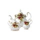 preview thumbnail 1 of 6, Royal Albert Old Country Roses Teapot, Sugar, Creamer, 3 Piece Set