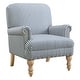 preview thumbnail 12 of 10, Copper Grove Tarnovo Blue-striped Accent Chair