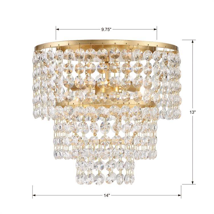Gabrielle 3 Light Antique Gold Ceiling Mount - 14'' W x 13'' H