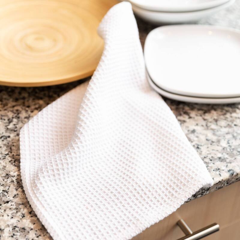 Fabstyles Broadway Waffle Cotton Dish Cloth Set of 6 - 12x12