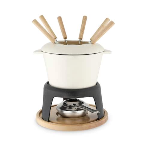 Cast Iron Fondue Set by Twine - 8.5" x 8.5"
