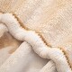 preview thumbnail 7 of 5, Light Brown Stripe Blanket with Back Printing Shaved Flannel Plush 60 in. x 80 in.Queen (2 Pack Set of 2)
