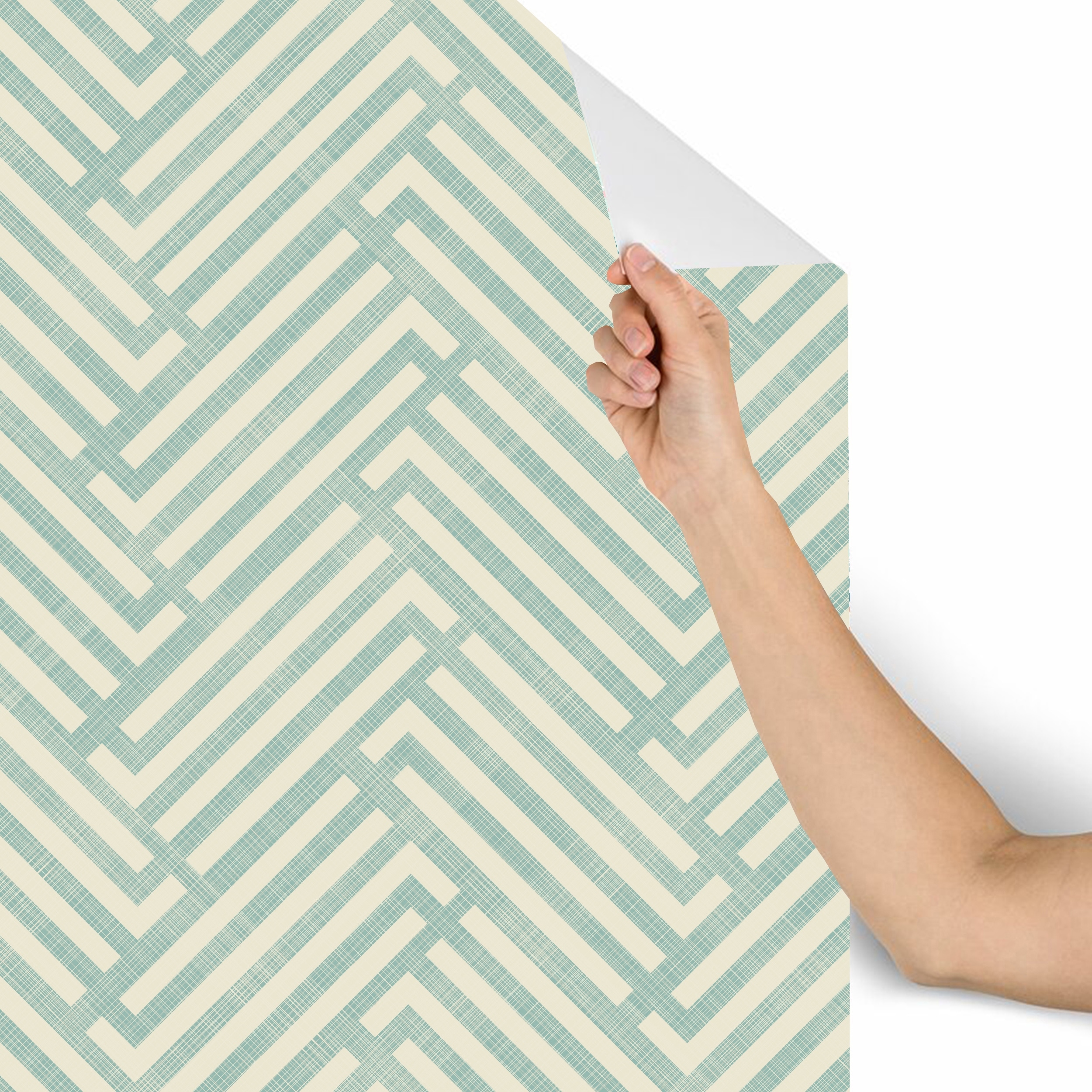 Shop Green Modern Strips Removable Wallpaper 10 Ft H X 24 Inch