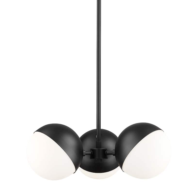 Z-Lite 7517-3 Realm Sphere 3 Light 18" Wide Chandelier - Matte Black