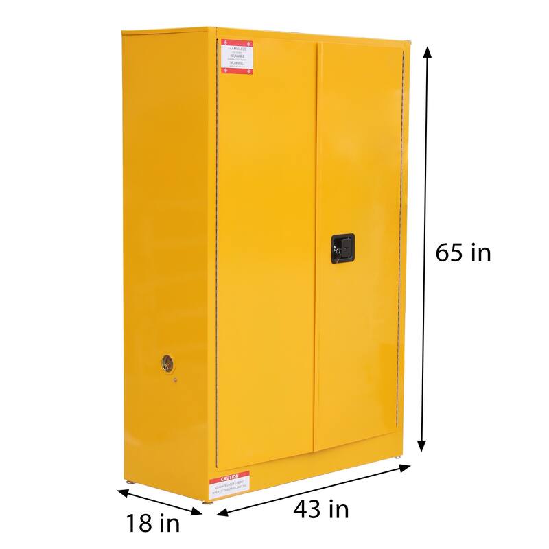 Steel Flammable Safe Storage Cabinet with 2 Shelf
