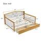 preview thumbnail 5 of 7, White+Walnut Full Size House Bed with Two Drawers and Bookcase for Boys and Girls