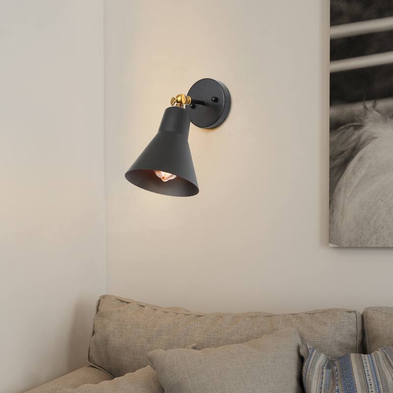 Adjustable Wall Sconce 1-Light Wall Lamp Black Light