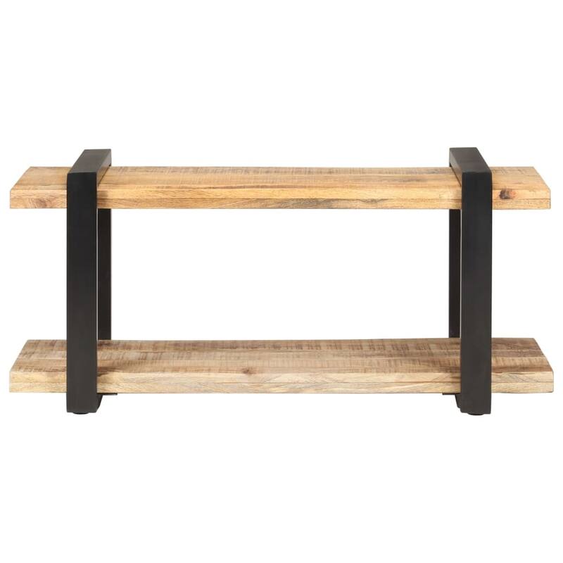 vidaXL TV Stand 35.4"x15.7"x15.7" Rough Mango Wood