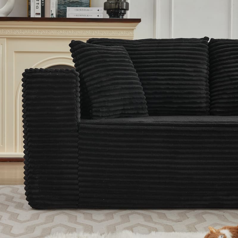 106" Cloud Sectional Couch L-Shape with Left Facing Chaise(Single Seat is not included),Deep Seat Modern Modular Sofa