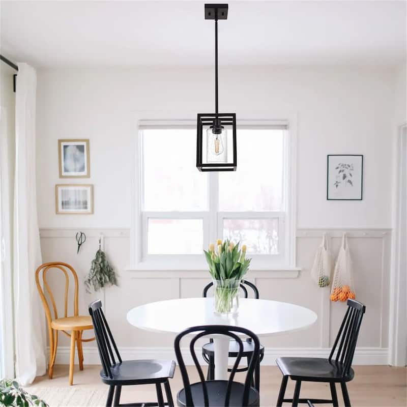 Mini Industrial Farmhouse Pendant Light - Black