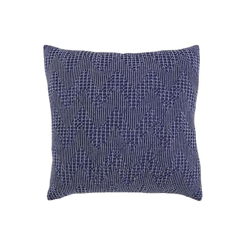 20 x 20 Cotton Accent Pillow with Chevron Design, Set of 4, Navy Blue