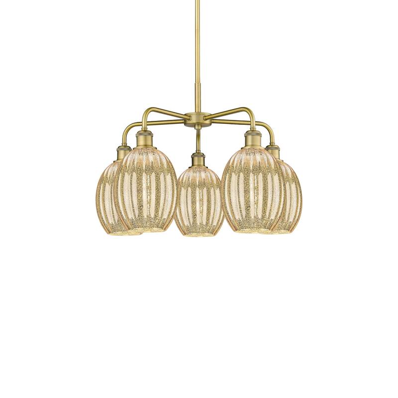 Innovations Lighting 516-5CR-17-25 Preston Chandelier Preston 5 Light - Brushed Brass / Mercury