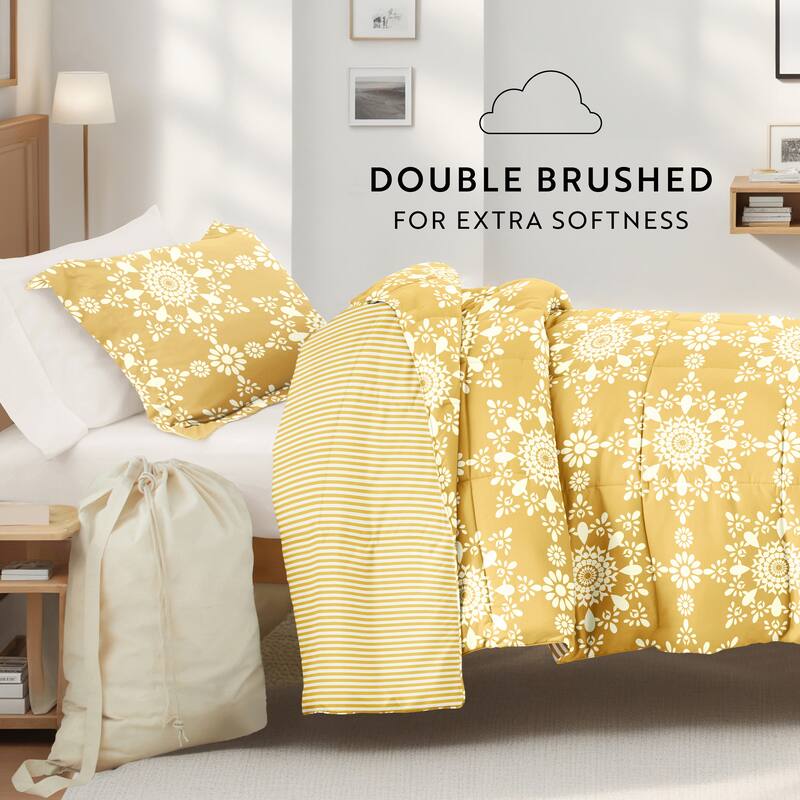 8pc Twin XL Pattern Dorm Bedding Bundle