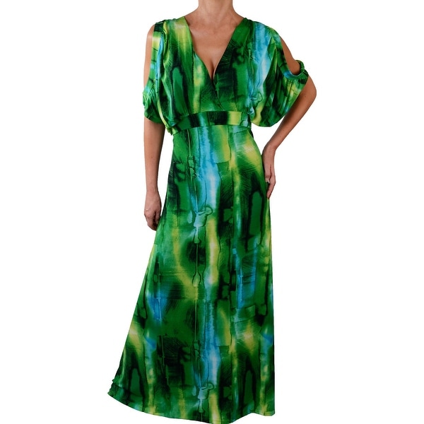 Funfash Plus Size Women Sexy Black Green Long Maxi Dress Made in USA