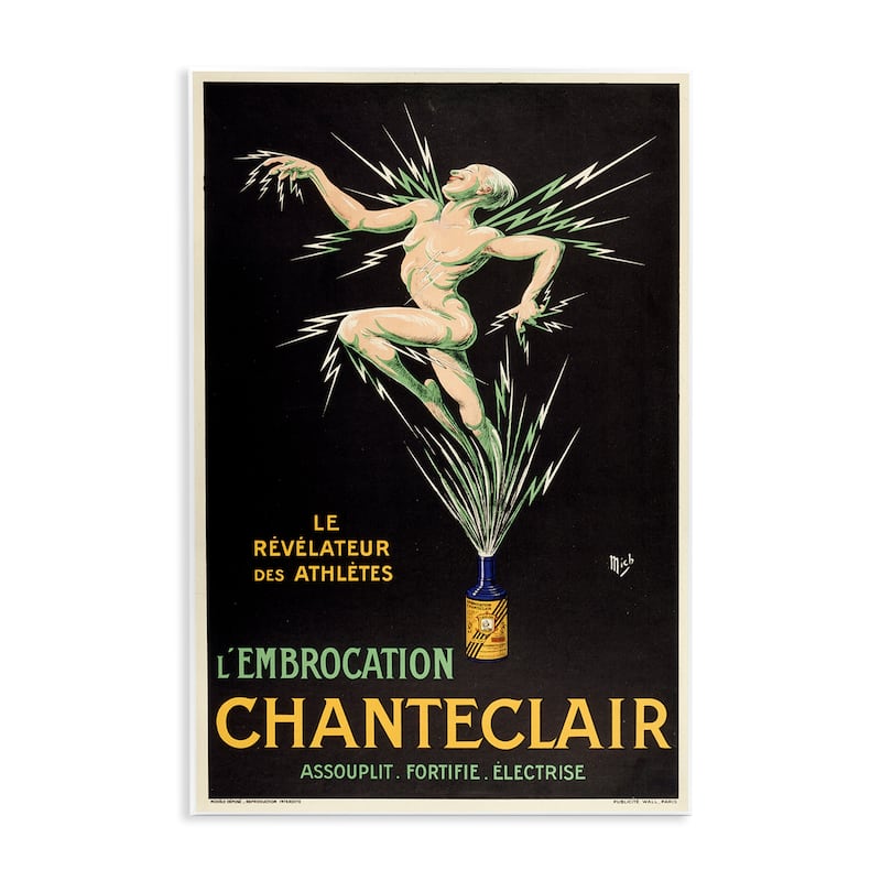 Stupell Vintage Chanteclair Wine Wall Plaque Art Design By Marcus Jules - 13 x 19