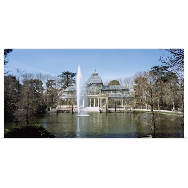 Shop Fountain In Front Of A Palace Palacio De Cristal Parque Del Buen Retiro Madrid Spain Multi Overstock 16885885