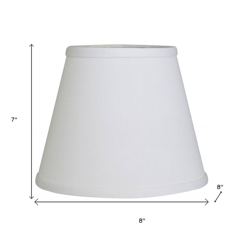 HomeRoots White No Slub Innsbruck Empire Lamp Shade - 8" L x 8" W x 6.5" H