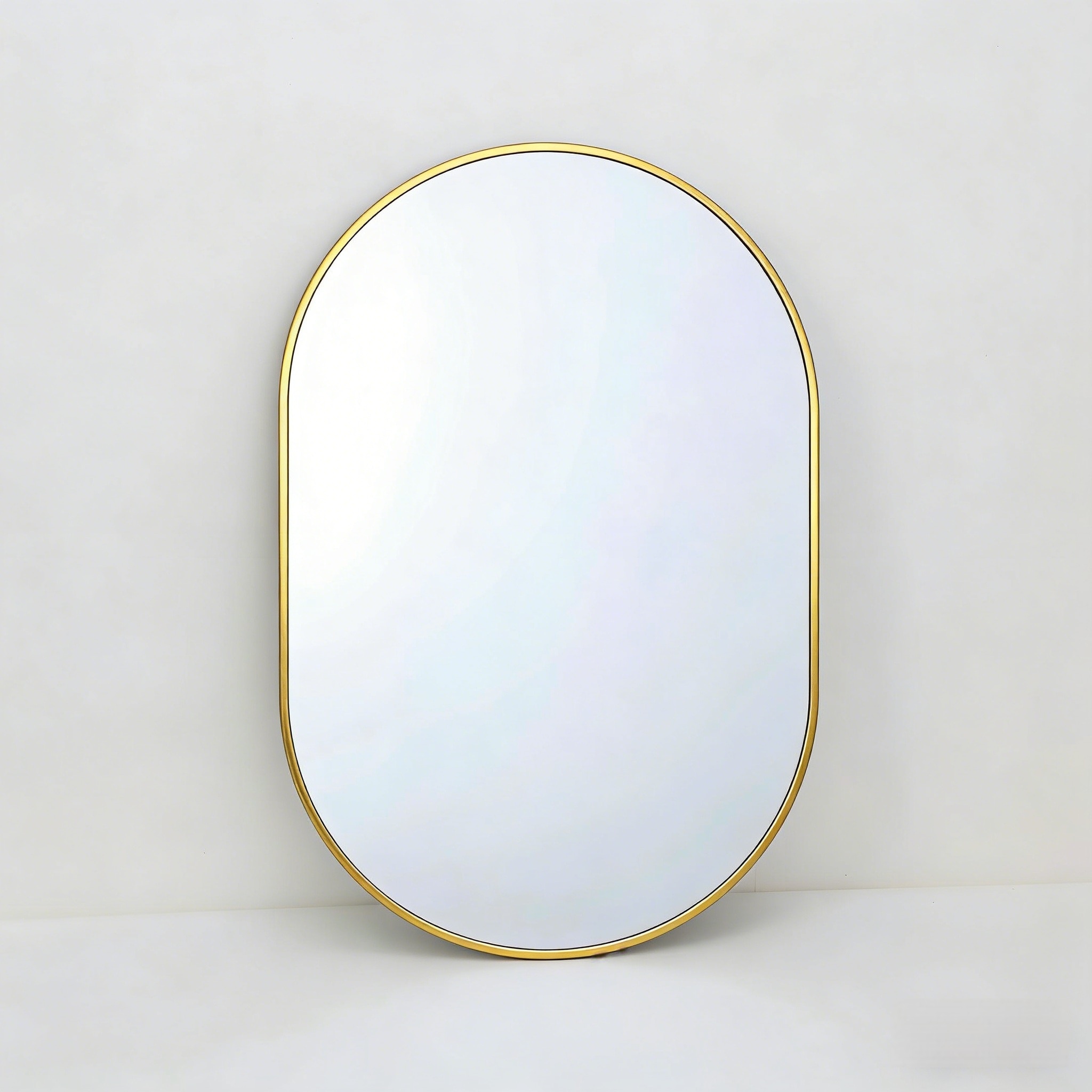 5-Year Warranty Aluminum Alloy Framed French Cleat Mounted Oval Wall Decor Bathroom Vanity Mirror