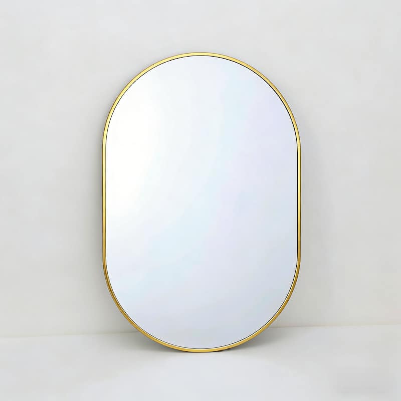 5-Year Warranty Aluminum Alloy Framed French Cleat Mounted Oval Wall Decor Bathroom Vanity Mirror