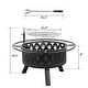 preview thumbnail 11 of 10, 38-inch Outdoor Fire Pit Table with Cooking Grates