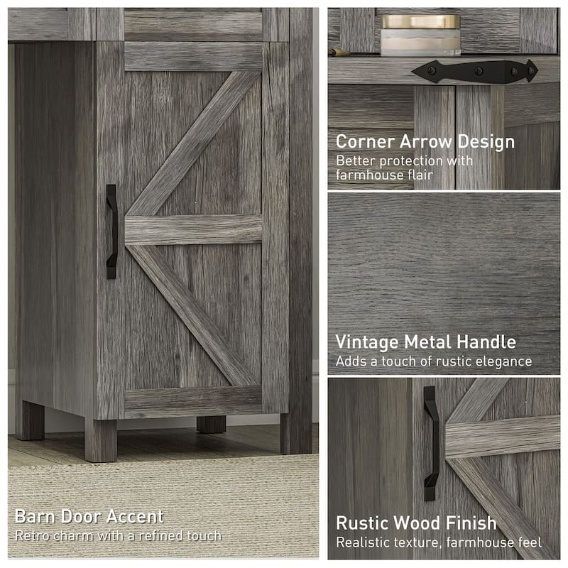 HOMCOM Vanity Desk with Mirror and Lights, 42" Glass Top Makeup Vanity Table Set with 3 Color Lighting, Shelves for Bedroom