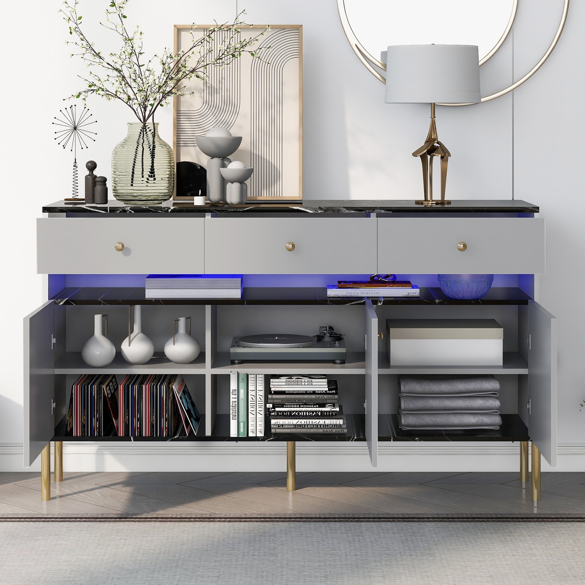 Modern dresser shop with marble top