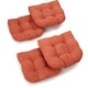 preview thumbnail 32 of 62, 19-inch U-Shaped Microsuede Chair Cushion (Set of 1, 2, or 4) Set of 4 - Spice