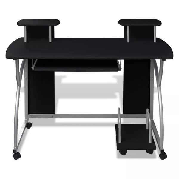 Black Computer Desk With Pull Out Keyboard Tray At Gardner White