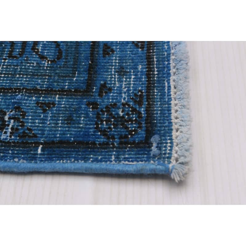 ECARPETGALLERY Hand-knotted Color Transition Blue Wool Rug - 6'10 x 10'4