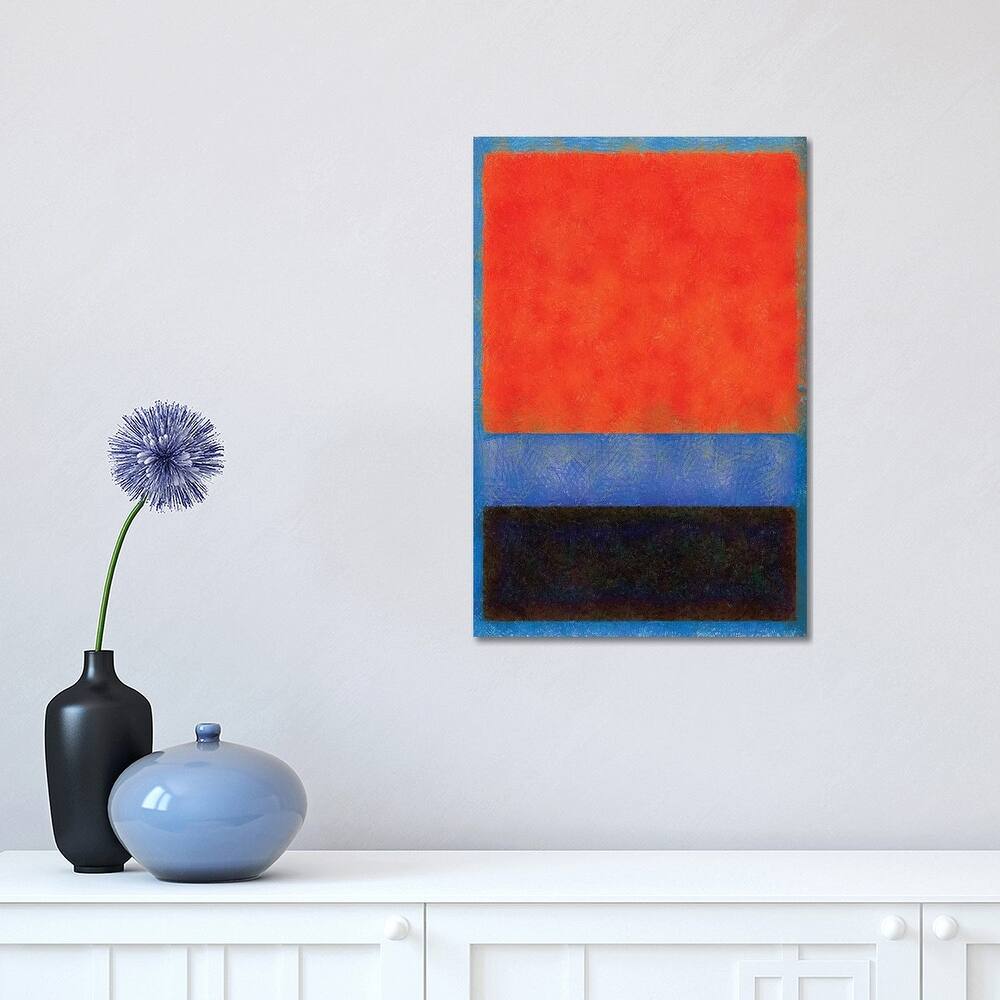 iCanvas "Rothko Style Red Black And Blue" by Tom Quartermaine Canvas Print