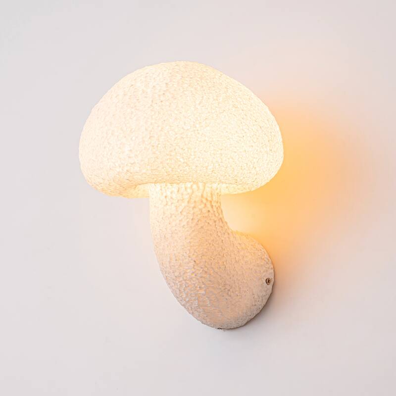1-Light Modern White Flush Mount Wall Sconces for Kids Room and Bedroom - 8 in. W x 9.8 in. H x 7.8 in. D