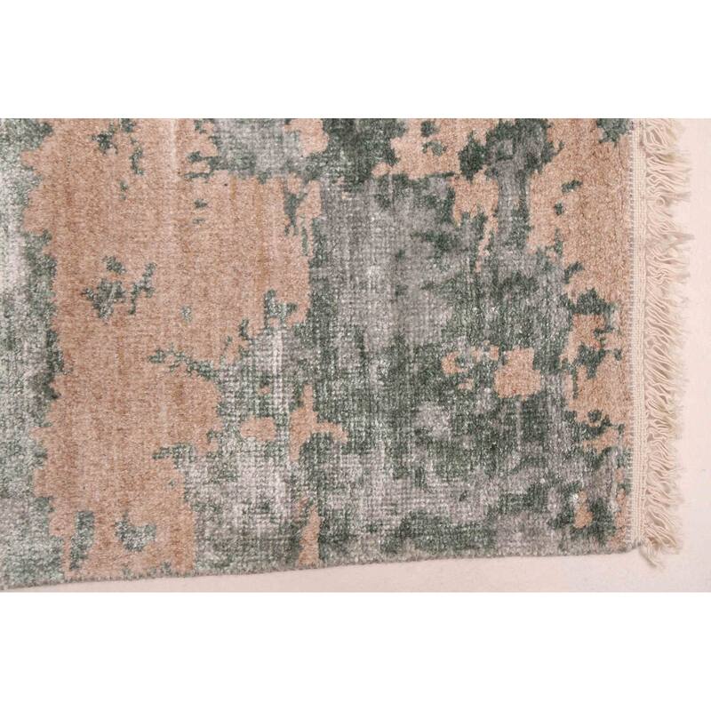 ECARPETGALLERY Hand-knotted Legacy Teal Silk, Wool Rug - 2'7 x 19'6