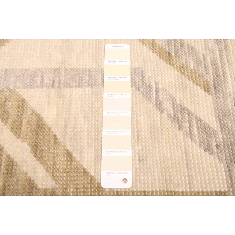 ECARPETGALLERY Hand-knotted Pak Finest Marrakesh Light Khaki Wool Rug - 7'11 x 9'11