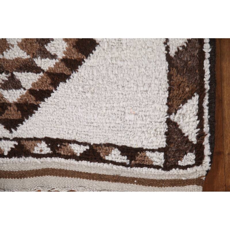 Natural Dye Anatolian Runner Rug Hand-knotted Turkish Wool Carpet - 3'1"x 11'2"