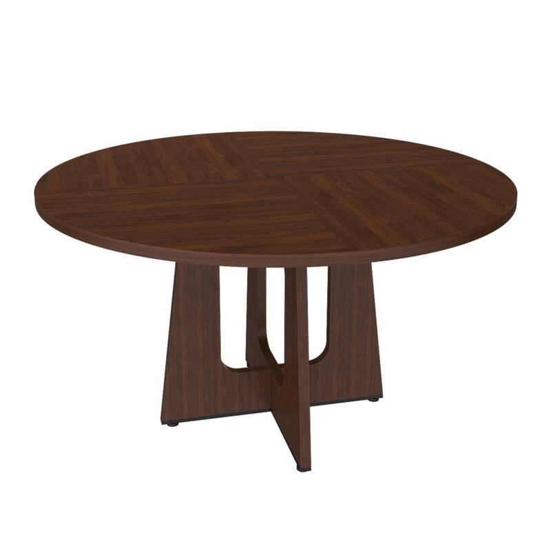 47.24" Farmhouse MDF Circle Round Dining Table