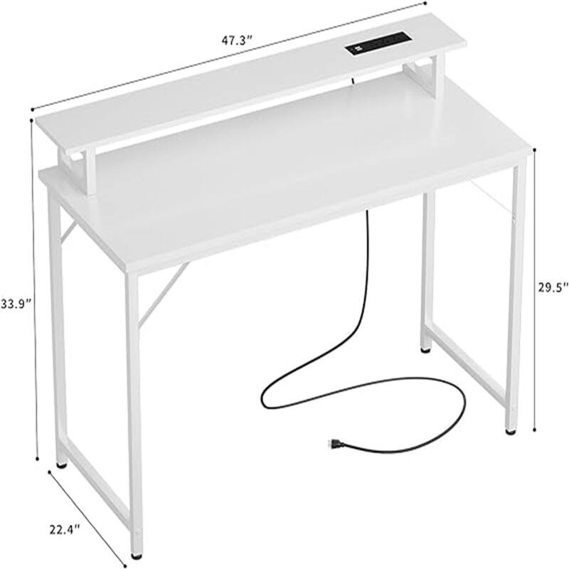 Computer Desk with Power Outlets