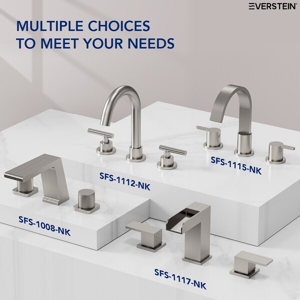 Widespread Bathroom Faucet Double Handle 3 Hole Bathroom Sink