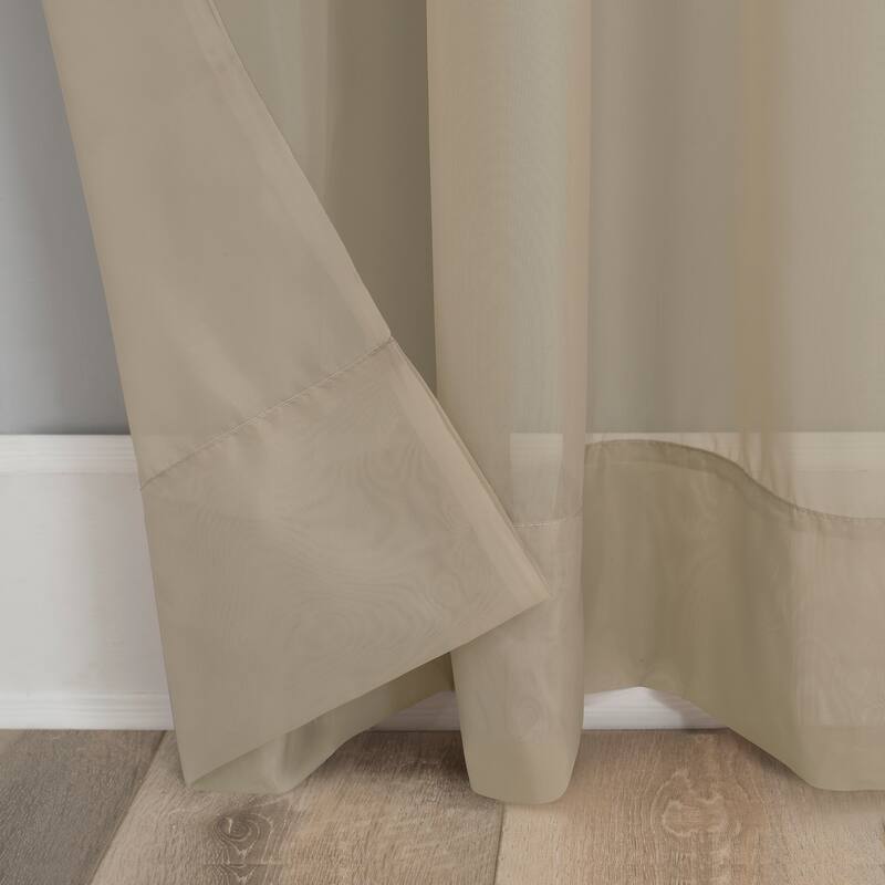 No. 918 Emily Voile Sheer Rod Pocket Curtain Panel, Single Panel