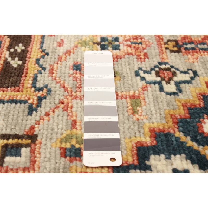 ECARPETGALLERY Hand-knotted Jules Serapi Light Grey Wool Rug - 4'11 x 7'11