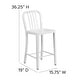 preview thumbnail 59 of 98, 24'' High Metal Indoor-Outdoor Counter Height Stool with Vertical Slat Back
