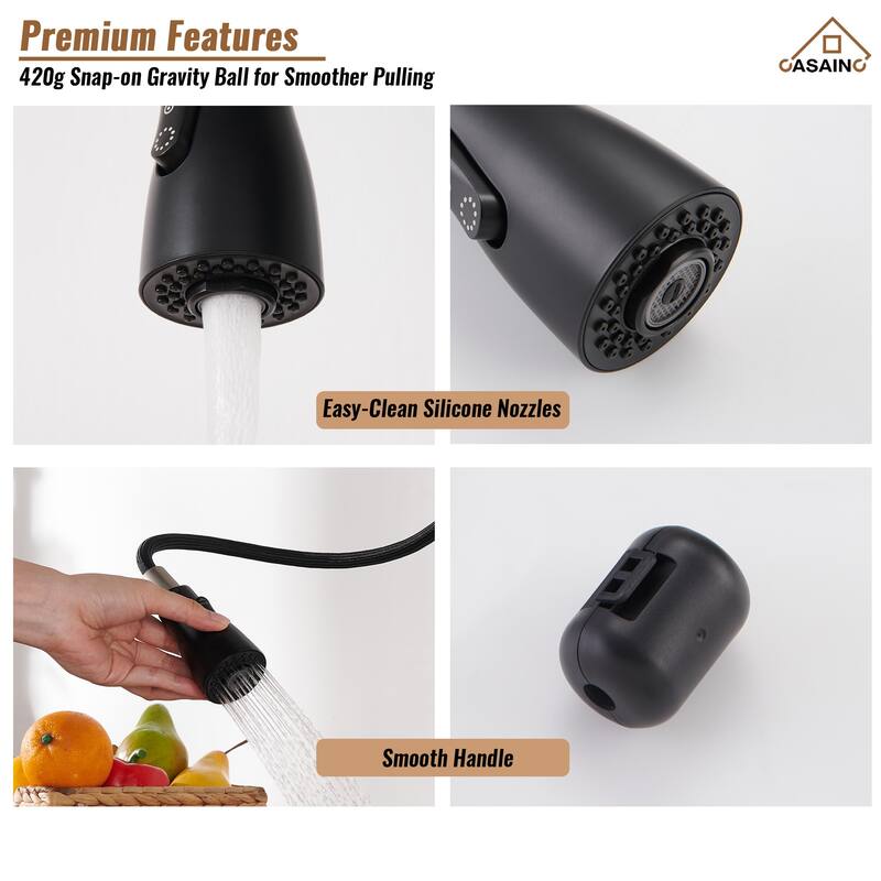 Single Handle Pull Down Sprayer Kitchen Faucet