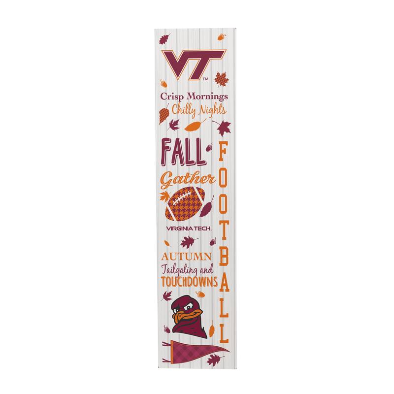 47" Double Sided Seasonal Porch Leaner, Virginia Tech - 47" x 11.25"