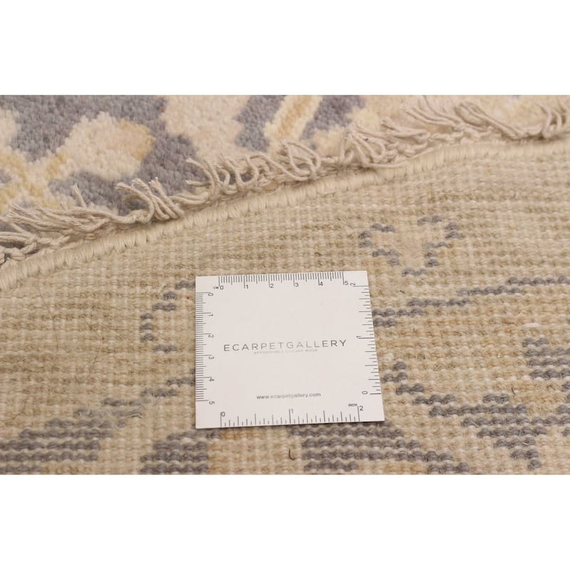 ECARPETGALLERY Hand-knotted Royal Oushak Light Khaki Wool Rug - 5'10 x 5'10